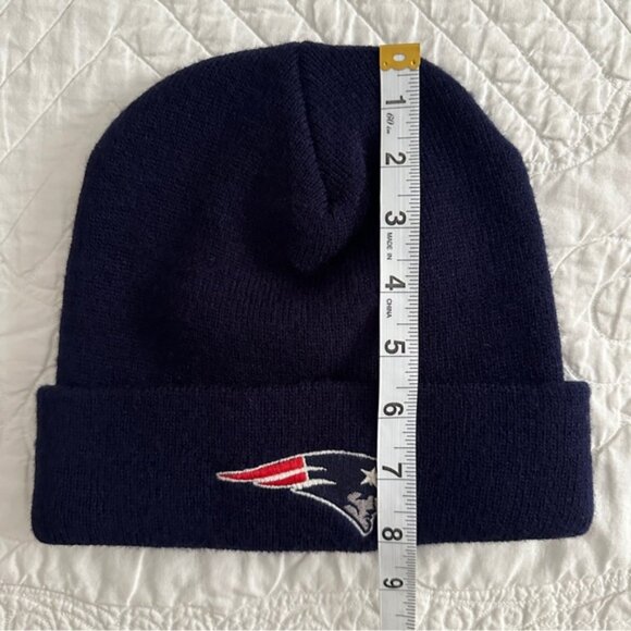 Vintage 90s Gross Cap New England Patriots Beanie Winter Hat NFL Football - Picture 4 of 6